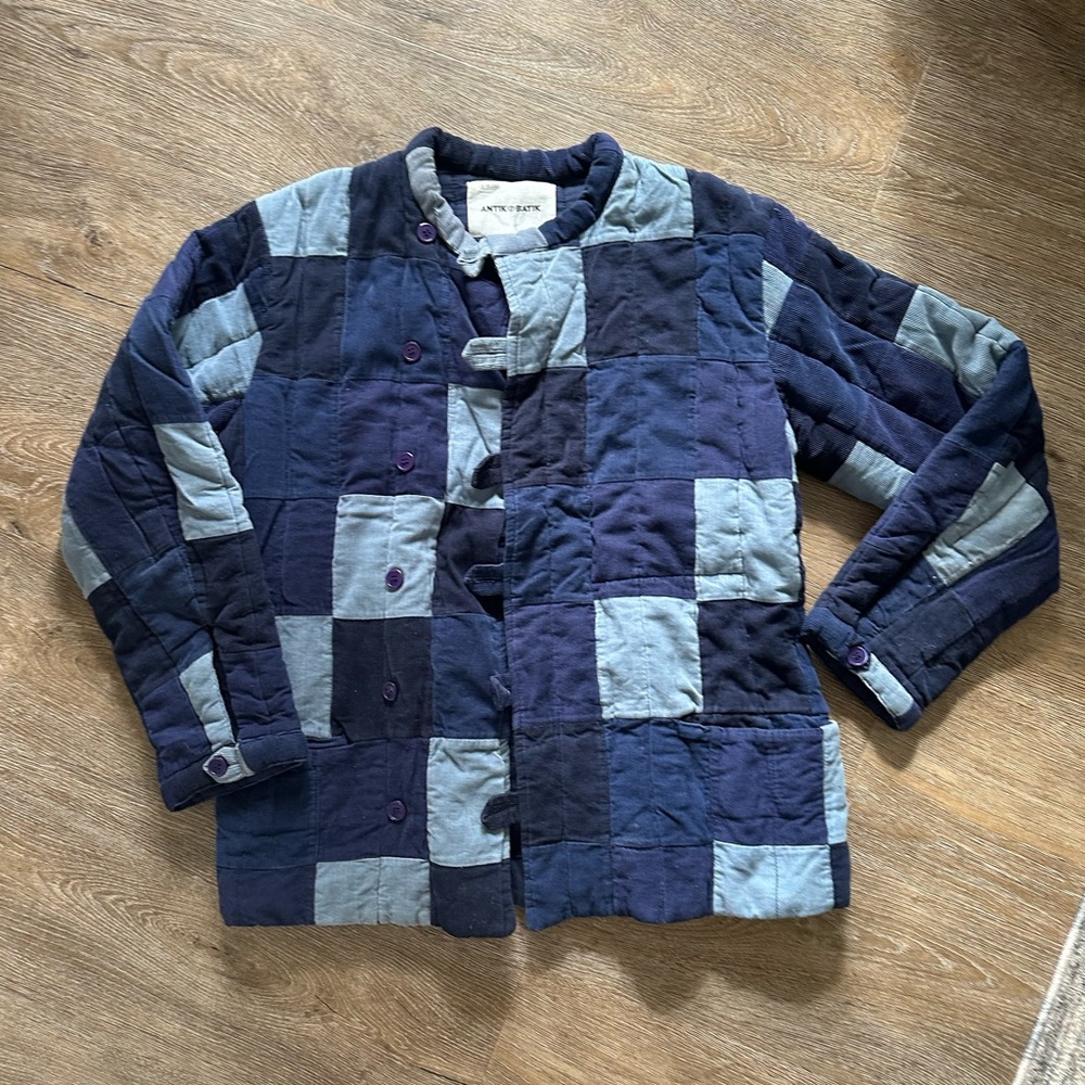antik batik corduroy patched jacket